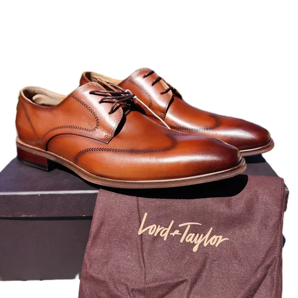 Lord & Taylor Lafayette Luxury Styles Leather Wingtip Oxfords 11